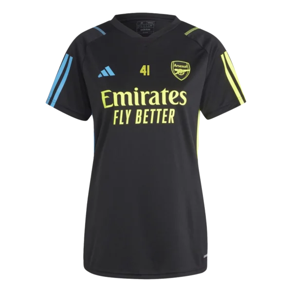 AFC Store - arsenal damen 2324 schwarzes trainingsshirt – declan rice Kollektion | Fußballartikel für Arsenal-Fans Arsenal Trikots kaufen