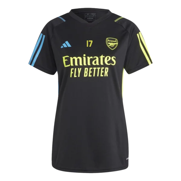 AFC Store - arsenal damen 2324 schwarzes trainingsshirt – lina hurtig Kollektion | Fußballartikel für Arsenal-Fans Arsenal Trikots kaufen